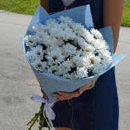 Букет цветов «Облако хризантем» М